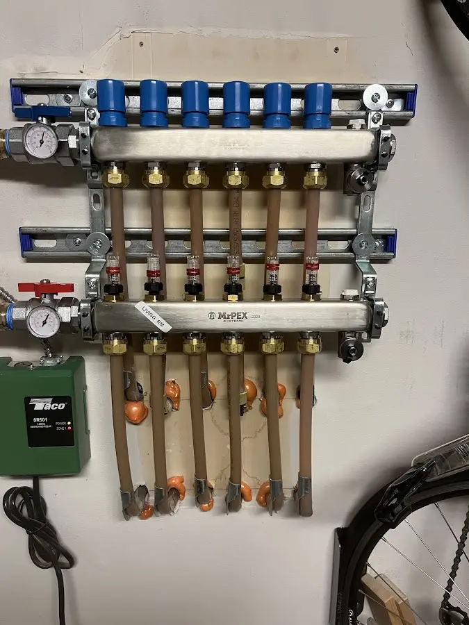 Plumber performing Gas Line Installation at a residential property in Anthem